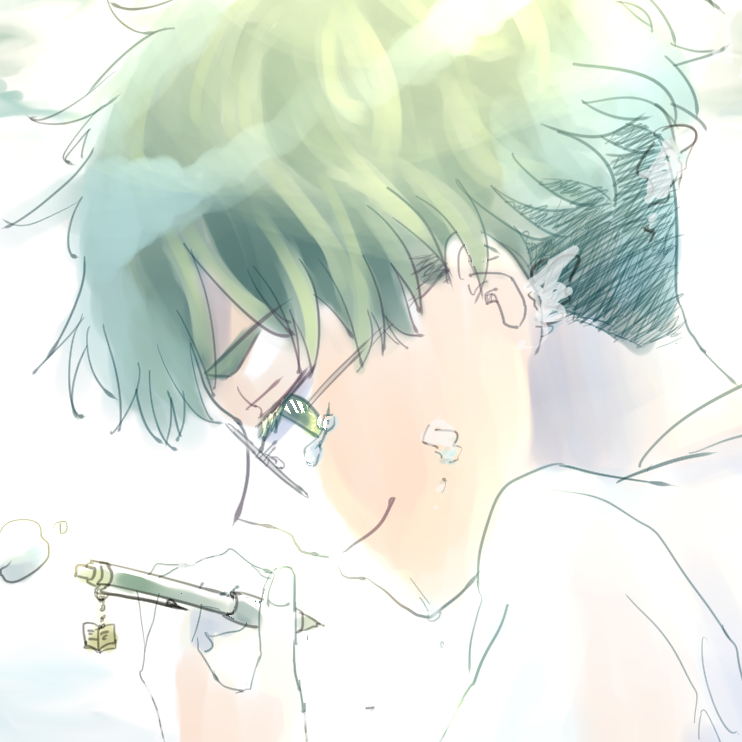 米飯 べいはん 沖晴26話作業 創作 すきになってしまったじゃないですか すべてを認めてくれた貴方と すべてを認められた僕のことを 6 2 相模誕 08キャラ 夢探人 相模聖 イラスト オリジナル 創作 オリキャラ 水中 高校生 男子高校生 眼鏡