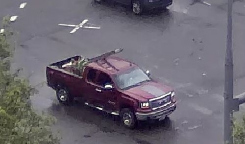 RedmondWaPD's tweet photo. Do you recognize this truck? This driver hit a bicyclist and then took off Sunday at 11:36 a.m. at 40th St. &amp; 150th Ave NE. The bicyclist suffered serious injuries. It's a maroon GMC Sierra with a grey stripe on the hood. Contact 425-556-2500 or https://t.co/VvOrqDT2mt with info. https://t.co/JqQQf0HEKa