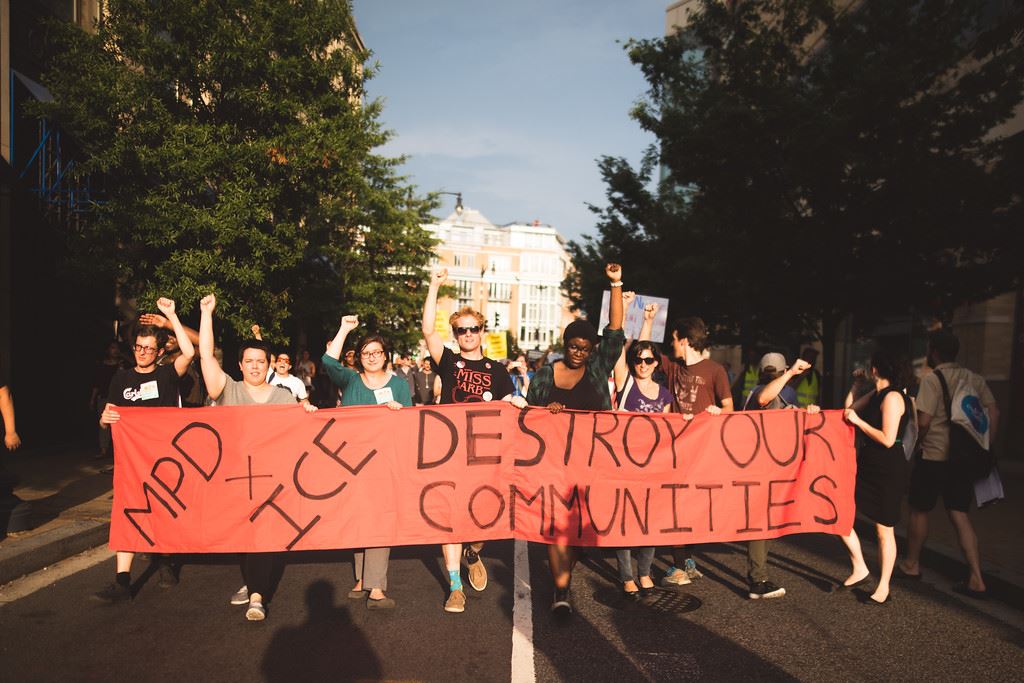  MPD+ICE DESTROY OUR COMMUNITIES MPD breeds a culture of violence, terrorizes DC communities, and kills Black people in DC with immunity.MPD also systematically helps ICE detain and deport DC immigrants. Today we reveal new evidence of MPD-ICE collusion. #DivestfromMPD