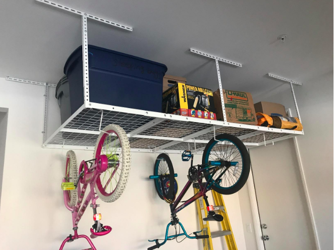 livible's tweet photo. An easy-to-install overhead garage storage solution that'll help you make space of every inch of your garage! This unit is sturdy enough to hang things underneath it as well.
https://t.co/LoQXOt0tDk https://t.co/0yhWVtaOgA