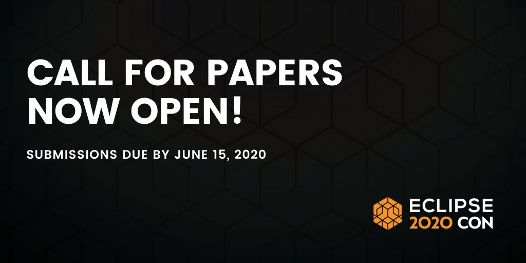#EclipseCon is going virtual this year! If you'd like to speak in front of some of the brightest minds in the #opensource community, submit your proposal. The early-bird submission deadline is June 3. Learn more here: hubs.ly/H0qSYtG0 #CommunityisKey