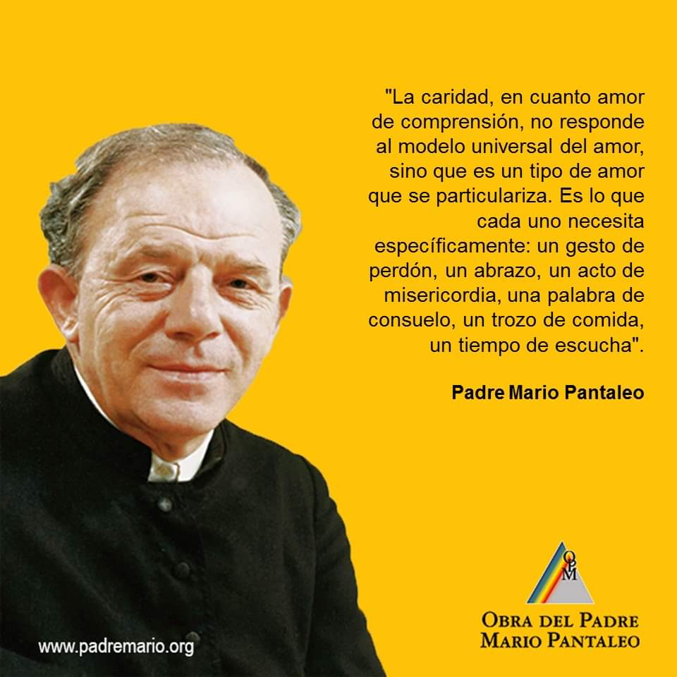 obrapadremario's tweet photo. "La caridad, un tipo de amor que se particulariza".

Compartimos las palabras que el Padre Mario nos dejó a través de sus homilías 💞

#homilías #obrapadremario #mensaje  #comunidad #compañía #solidaridad #domingo #comprensión #amor #paz https://t.co/2w2PIrkUuh