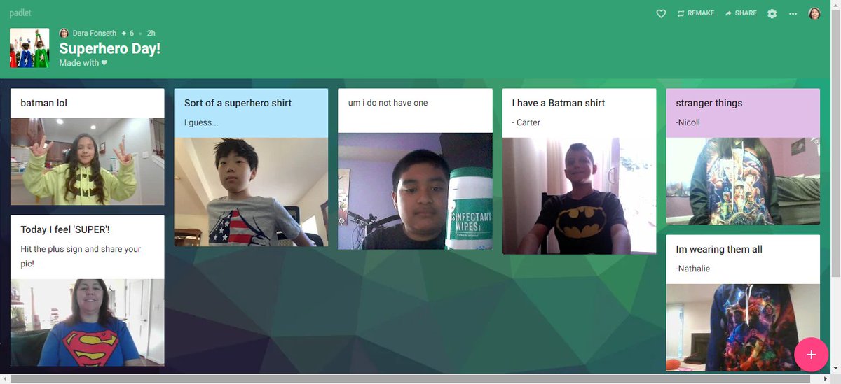 djfonseth's tweet photo. Happy Superhero Day from Mrs. Fonseth's Superheros! https://t.co/lSeQ2zdBvp