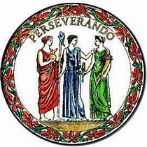 DesignstheLimit's tweet photo. The Great Seal of the Commonwealth of #Virginia includes the phrase, "Sic Semper Tyrannis" meaning, "Thus always to Tyrants" and the reverse of the seal displays the phrase, "Perseverando." the ability and self control that pushes you to work through challenges. #virginiaprotest https://t.co/K9f9XX3e5X