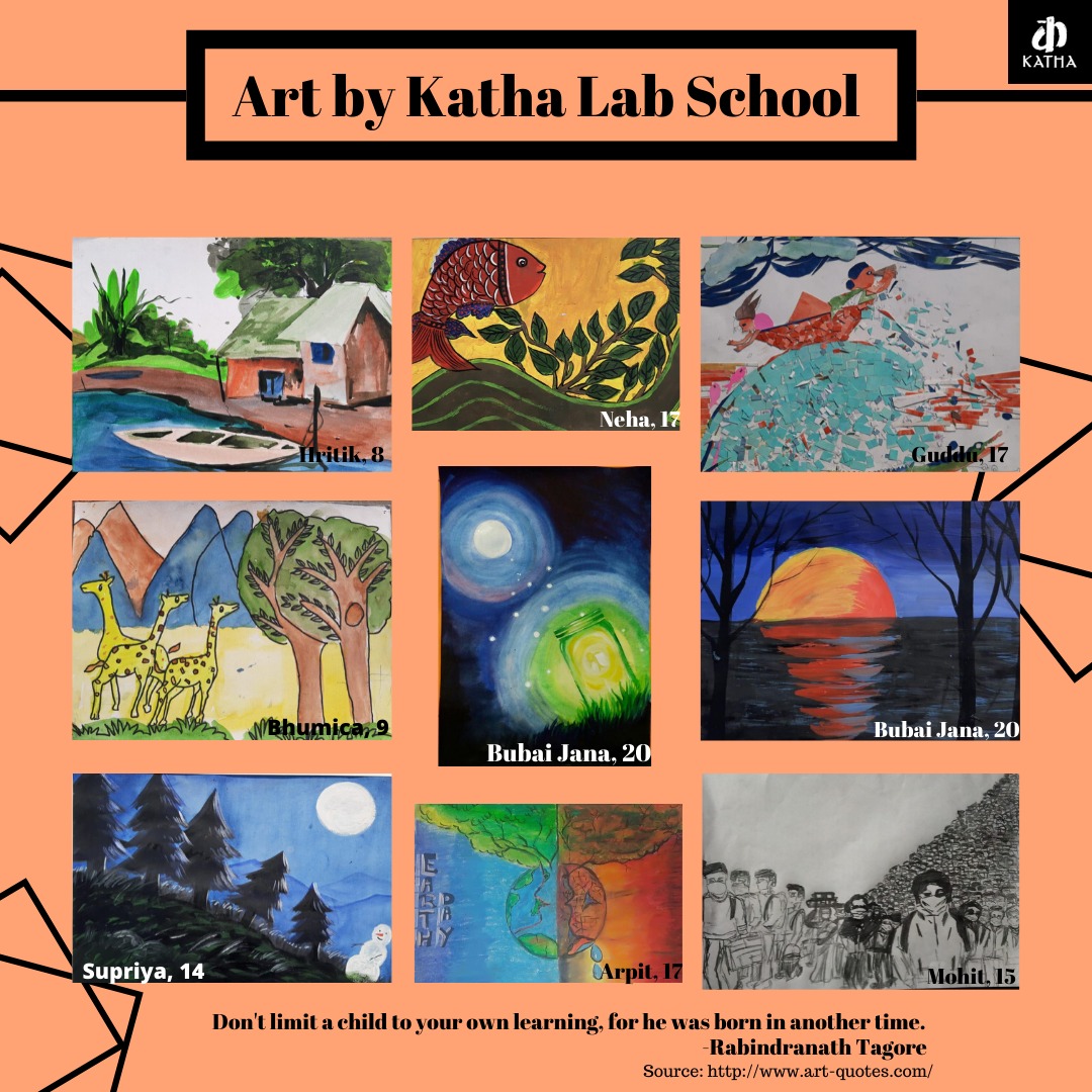 KathaIndia's tweet photo. We are proud of our students, not because they are our students but because they belong to the world and strive, each day, to make difference for the same.
#katha #kathaindia #kathalabschool #creativity #painting #children #reading #learning #art https://t.co/rJ3rwseH7y
