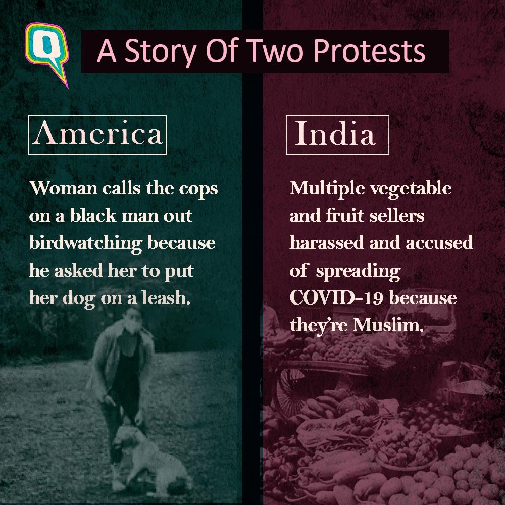 QuintNeon's tweet photo. The resemblance between the #GeorgeFloyd protests in the USA and the CAA-NRC  protests in India is uncanny. https://t.co/DqdVNJWYMQ