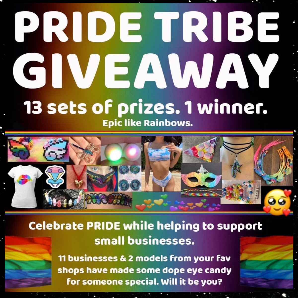 DminerWorks's tweet photo. follow our insta @dminerworks for rules on how to enter 🌈 #pride #PRIDE2020 #PrideMonth #pridecontest #contest #giveaway #pridegiveaway #rave #ravegiveaway #raveoutfit #festivalfashion #rainbow https://t.co/4BVHDwDTTn