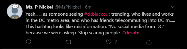 ElwynWayfarer's tweet image. Please report any and all tweets like this one. This is a copy-pasted message to spread disinformation, panic, and confusion. Document and report all of them and above all else #PrayForDC #DCsafe