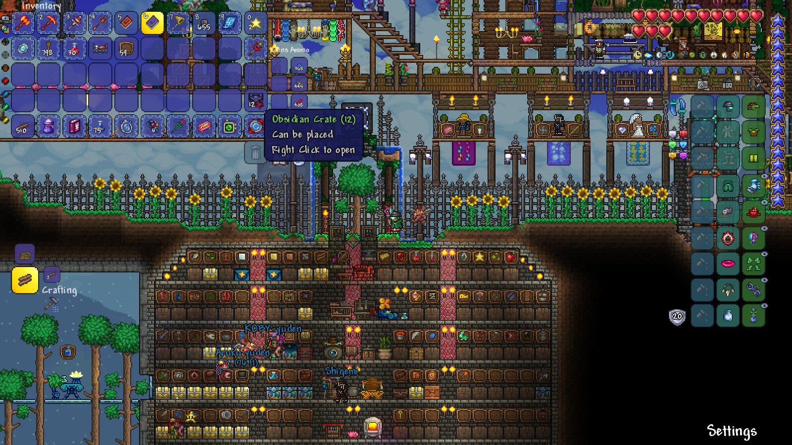 ジェットｐ ニコ生主 Sur Twitter Terraria 今日の夜マルチ生放送は終了です 今日の私の動きはポーション作成所を簡易につくり 赤キノコ栽培所を作り あとは溶岩釣りのために地獄で餌集め 本日もコビーさんが釣ったクレートを開けましたがかなり良い結果が出まし