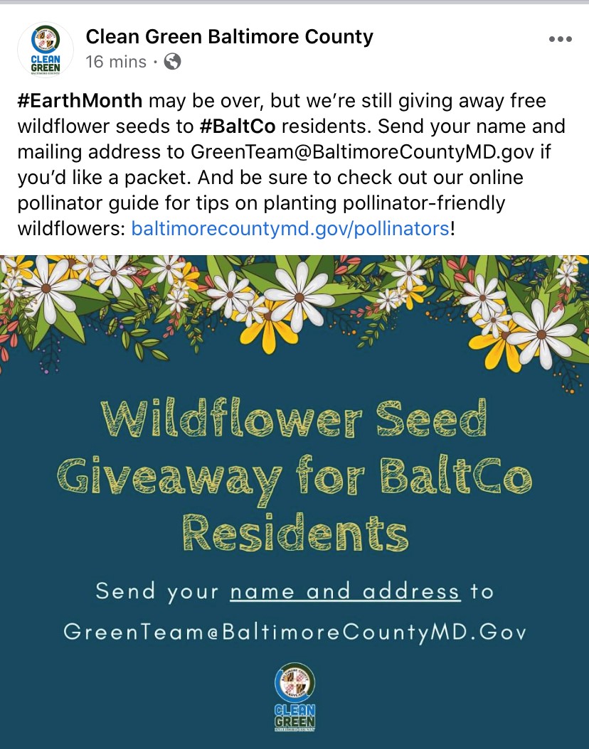Our #StaceyCrowlPGEGreenSchoolClub took advantage of <a href="/BaltCoGov/">Baltimore County</a> Green Team's wildflower seed giveaway to provide critical habitats for pollinators around our PGE community. <a href="/BCPSOutdoorSci/">广州</a> #BaltCo #VirtualGreenSchoolClub