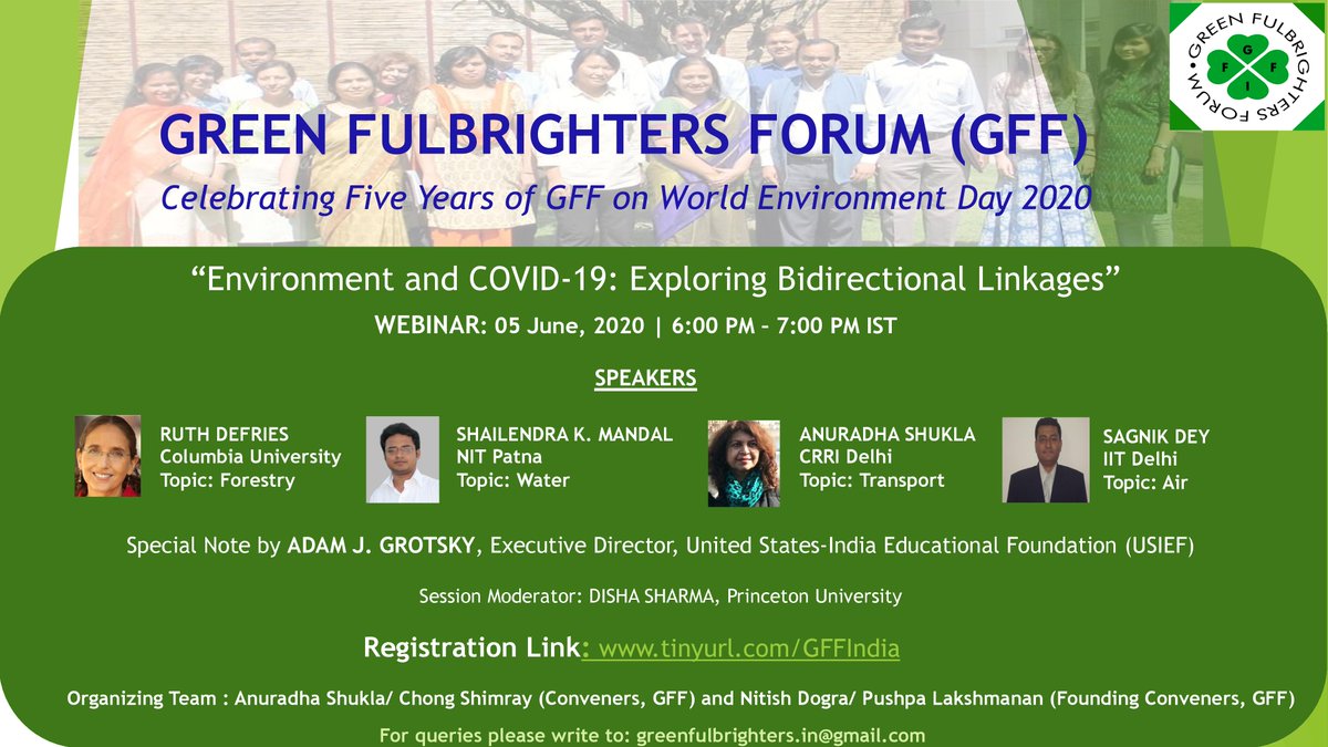 Nitish Dogra, MD, MPH (@earthphysician) on Twitter photo Come join us on #WorldEnvironmentDay (5th June) with a webinar exploring #environment and #COVID19Pandemic linkages. GFF represents yet another example of #India #US cooperation <a href="/IIHMRDelhi/">IIHMR Delhi</a> <a href="/USAmbIndia/">U.S. Ambassador to India</a> <a href="/USAndIndia/">U.S. Embassy India</a> <a href="/IndianEmbassyUS/">India in USA</a> <a href="/SandhuTaranjitS/">Taranjit Singh Sandhu</a> <a href="/MEAIndia/">Randhir Jaiswal</a> <a href="/moefcc/">MoEF&CC</a> <a href="/MoHFW_INDIA/">Ministry of Health</a> Come join us on #WorldEnvironmentDay (5th June) with a webinar exploring #environment and #COVID19Pandemic linkages. GFF represents yet another example of #India #US cooperation <a href="/IIHMRDelhi/">IIHMR Delhi</a> <a href="/USAmbIndia/">U.S. Ambassador to India</a> <a href="/USAndIndia/">U.S. Embassy India</a> <a href="/IndianEmbassyUS/">India in USA</a> <a href="/SandhuTaranjitS/">Taranjit Singh Sandhu</a> <a href="/MEAIndia/">Randhir Jaiswal</a> <a href="/moefcc/">MoEF&CC</a> <a href="/MoHFW_INDIA/">Ministry of Health</a>