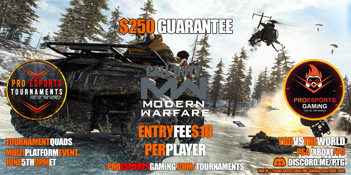 gmronline's tweet photo. Join us 6/5/20 9pm Est for our #ModernWarfare #warzone Kill Race Event on https://t.co/KibQzZrNC4 &amp; battle it out with our regulars for the top prize! Register here https://t.co/BAT56ikWq2 For Questions contact @JayHabanero You dont want to miss the action! #eSports #marketing https://t.co/iVcaZSI1y6