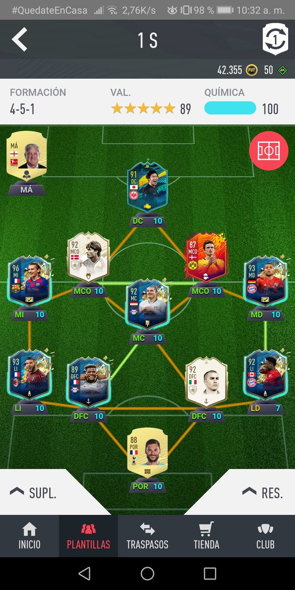 ruben1885's tweet photo. @elgoritv #GoriPlantillas tengo a mané tots de revulsivo pero no sé que le pueda cambiar a mi plantilla https://t.co/Fj3Vgof552