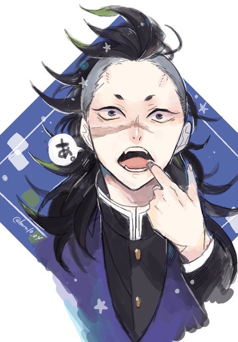 春鴇さんがTwitterに投稿した不死川玄弥(鬼滅の刃)のイラスト。