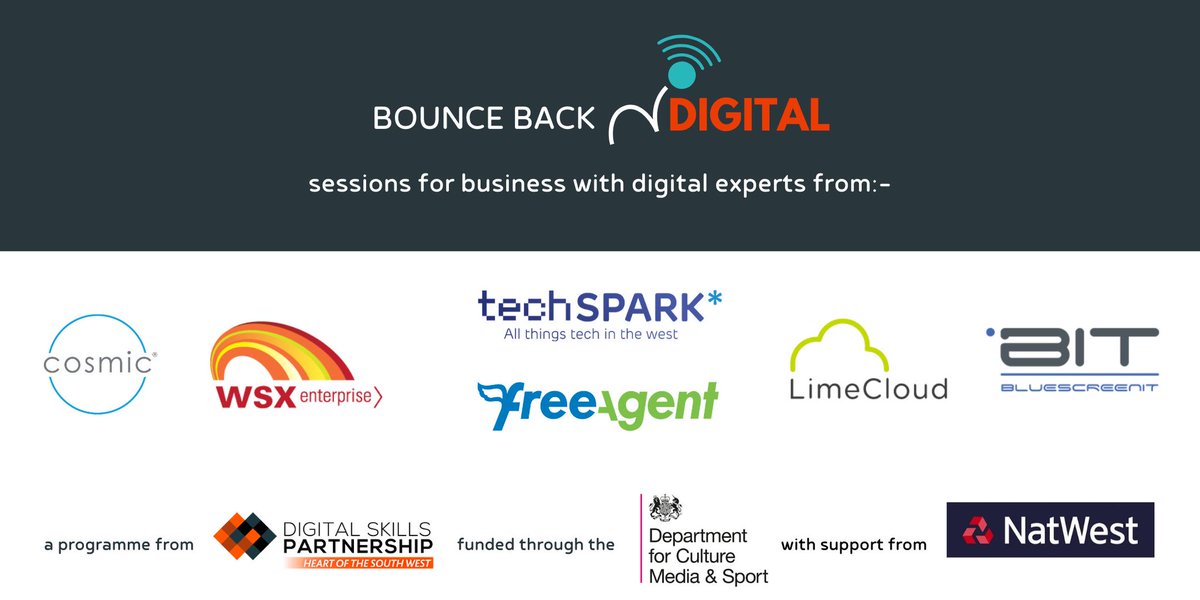 HeartofSWLEP's tweet photo. Read about our new UK first - Bounce Back Digital - free courses & webinars to help businesses in #Devon #Plymouth #Somerset & #Torbay keep trading by getting some or all of their operations on line #KeepSWWorking https://t.co/8wFBk1vLUT
@GrowthHubHOTSW @ERDF_GSP https://t.co/AKXItrR7JN