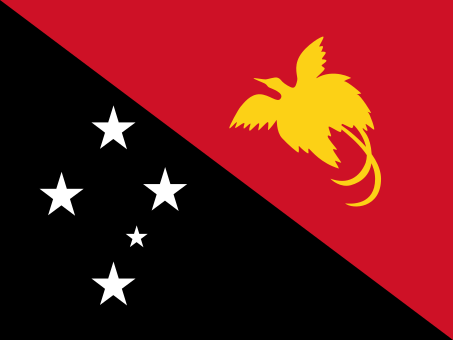 Papua New Guinea. 10/10. Adopted in 1971, designed by a 15Y/O. The flag features the Southern Cross and a bird-of-paradise. Black and red are traditional tribe colours in P.N.G, while black, red and white were the colours of the German Empire flag when they colonised the country.