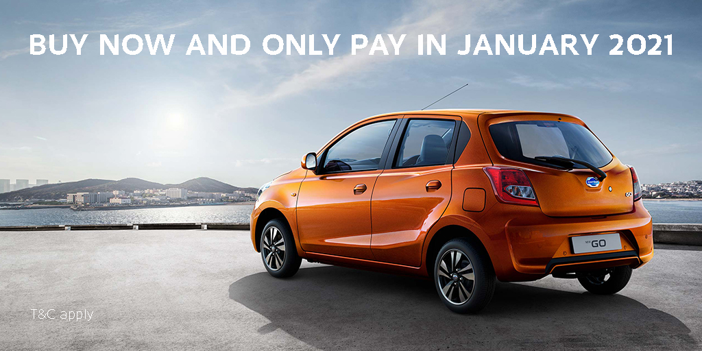 Did you know that if you get a Datsun GO today, you’ll only pay your first instalment in January 2021? #DriveLifeToTheFull and book a test drive now: bit.ly/2A4FHgB