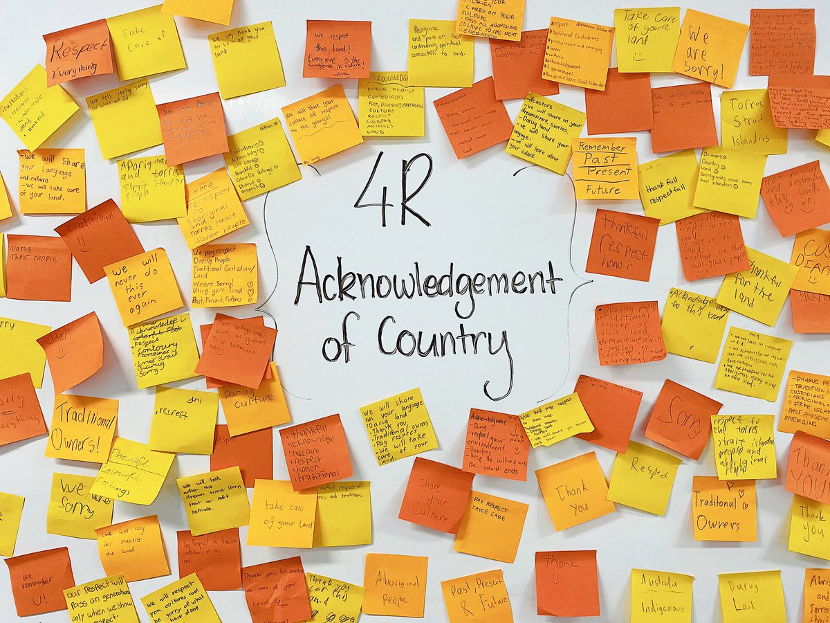 serenaewright's tweet photo. Today my class spend time reflecting on what Country means &amp; the difference between Welcome to Country &amp; Acknowledgement of Country. We went over the importance of acknowledging the Darug people who’s land we learn on &amp; created this for us to make into a written acknowledgement. https://t.co/BXorCjZYBw