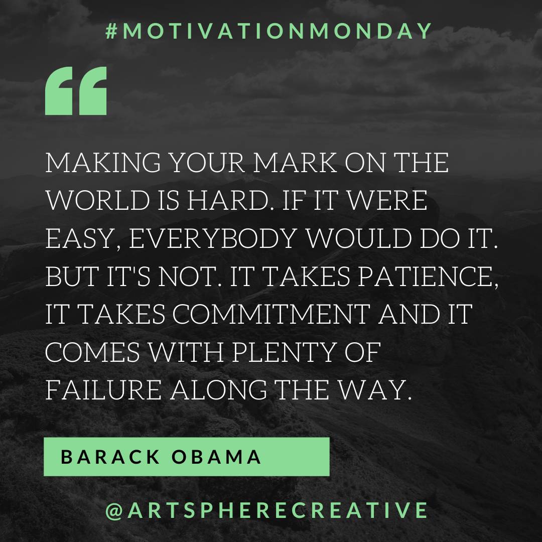 Your #MotivationMonday takeaway at the start of June - if you want to succeed and make your mark, be prepared for some failure along the way. #makeyourmark #goals #webdesign #webhosting #artsphere
