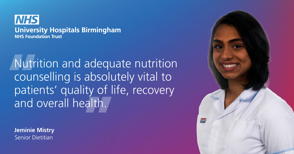 This #dietitiansweek2020 we're introducing some of our wonderful colleagues and will be shining a light on the incredibly important work they do in supporting our patients and aiding their recovery. First up, meet Jeminie!