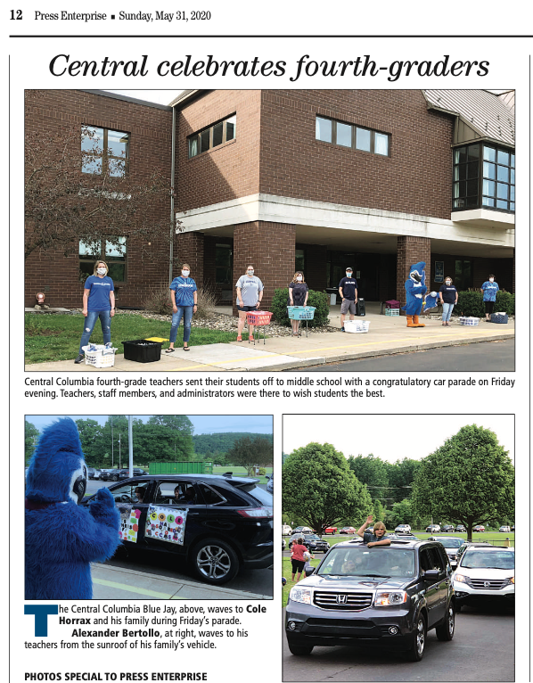 CcesPrincipals's tweet photo. 4th Grade Send-Off Car Parade in the Press on Sunday, May 31st. https://t.co/CTZ8OkuDBT