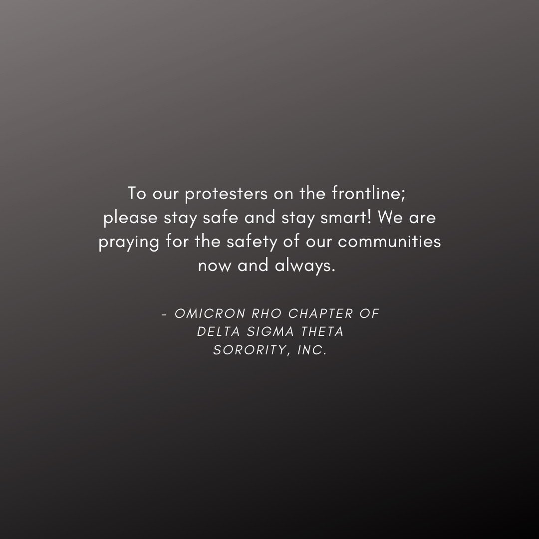 We make this post with extremely heavy hearts. We mourn the tragedies of our state. Fight with us and take action. If you are looking for ways to help, visit the link tree in our bio to petition and donate. (Provided to us by <a href="/rhotau_sigmas/">PT Sigmas</a> ) #PowerInOurVoice #BlackLivesMatter