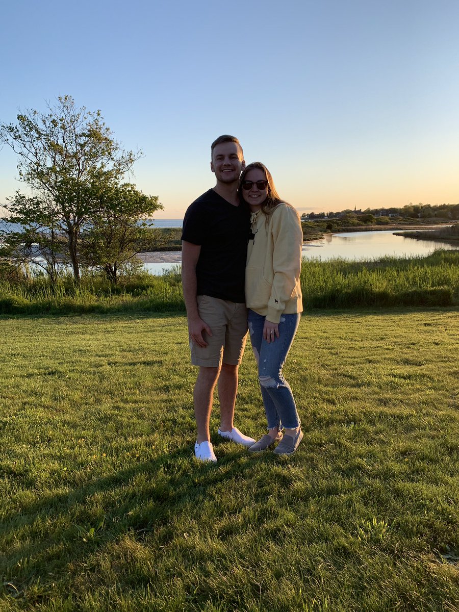 netmegan23's tweet photo. I thought we were just going to the beach for a homework assignment...I guess Michael had a different plan, we got engaged 🥰🤍 https://t.co/SV1VoCqhWz