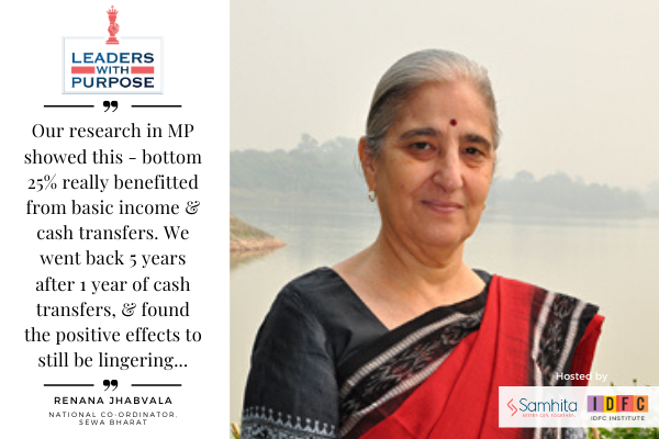 Are infrastructures to implement DBTs well in place? What are the benefits of the direct benefit transfer?

Watch <a href="/RJhabvala/">Renana Jhabvala</a> of <a href="/SEWABharat/">SEWA Bharat</a> at our recent #LeaderswithPurpose webinar series!

View the full webinar: samhita.org/leaders-with-p…