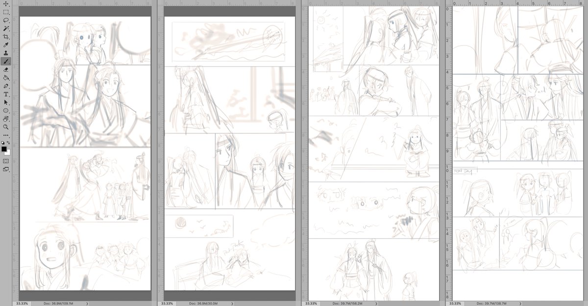 omg i spent all day sketching this comic but im not done yet lmao i cant seem to fit it within 4 pages good bye... 