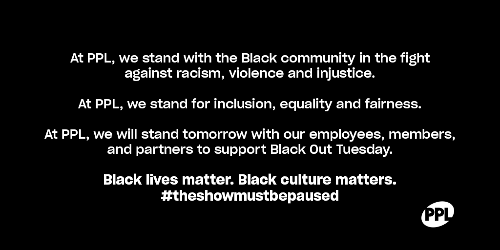 PPLUK's tweet photo. #BlackLivesMatter  #TheShowMustBePaused https://t.co/YVIi0LkZdu
