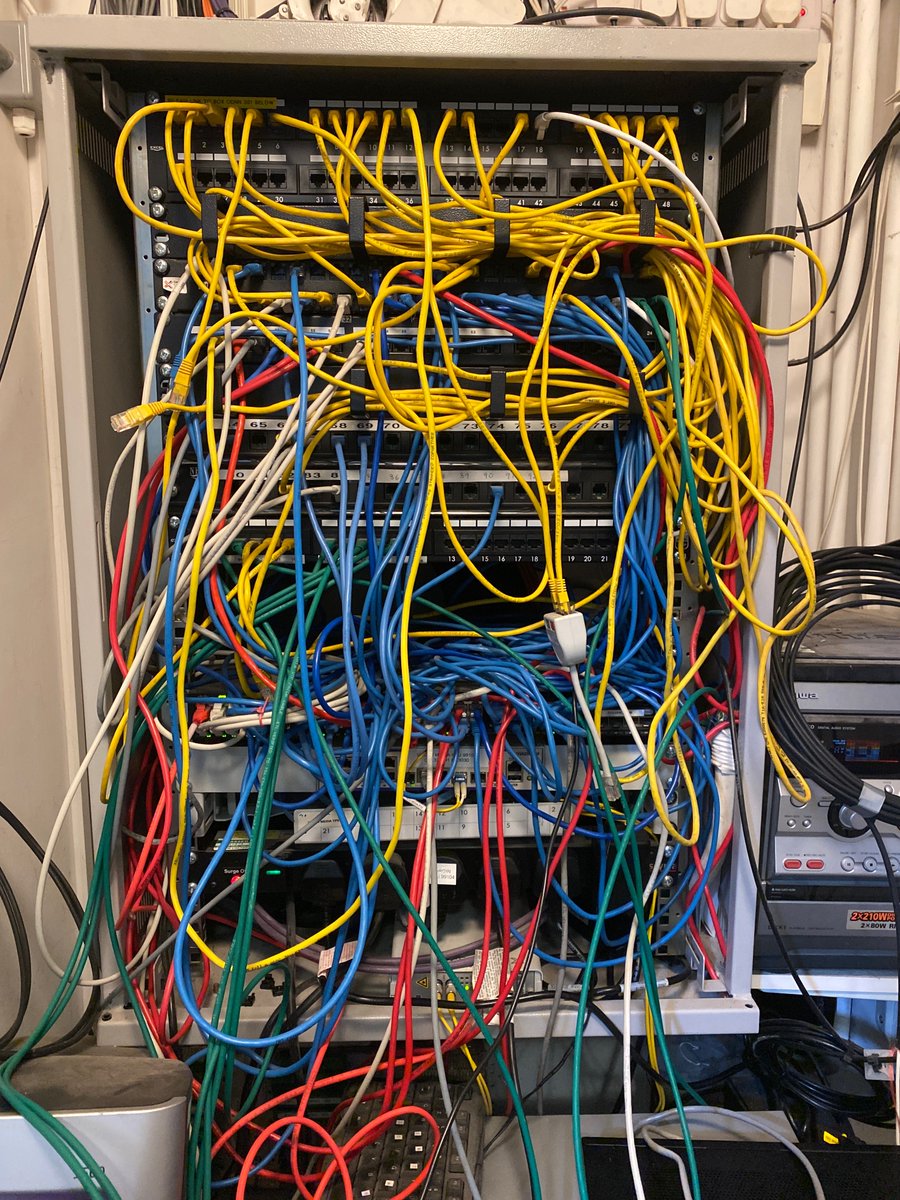 GroveTechLtd's tweet photo. Next up, we have Grendon &amp; Billesley Nursery, where their server and comms cabinets were left in an appalling state by their previous support provider. After doing a network survey, we were able to simplify and tidy both cabinets to create a clean working environment! https://t.co/qdN84EQr4c