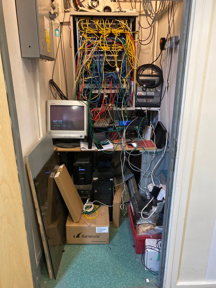 GroveTechLtd's tweet photo. Next up, we have Grendon &amp; Billesley Nursery, where their server and comms cabinets were left in an appalling state by their previous support provider. After doing a network survey, we were able to simplify and tidy both cabinets to create a clean working environment! https://t.co/qdN84EQr4c