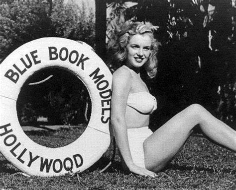 She was spotted by a photographer called David Conover.He offered her modelling work with the Blue Book Model Agency, but her sensual pin-up pics infuriated her husbandIn 1946 they got divorced, she changed her named to Marilyn Monroe & she dyed her hair that trademark blonde