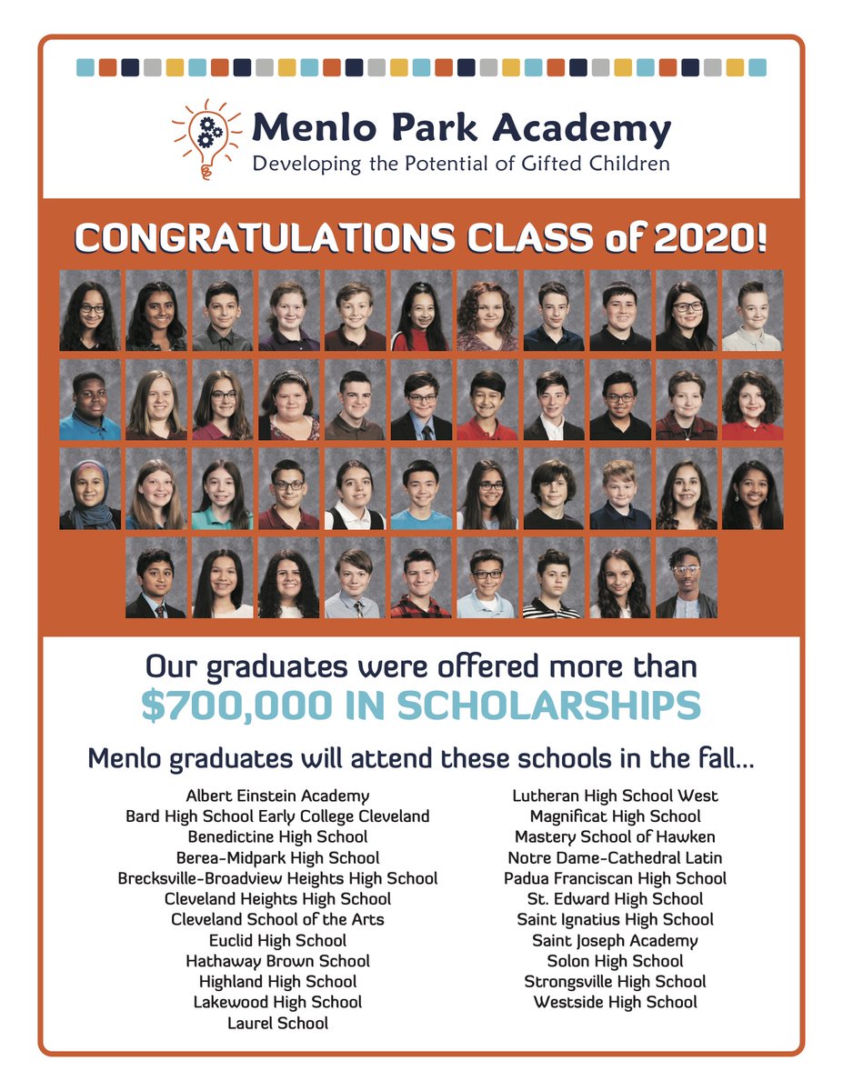 GiftedSchool's tweet photo. Menlo Park Academy Presents...
The Class of 2020!🎉🙌🎓
We wish you all the best Menlo Wizards as you continue your educational journey! Today is all about YOU! https://t.co/5MgQ9wYVRQ