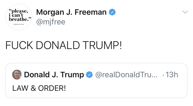 ElBrujo_29's tweet photo. Un poema de Morgan Freeman a Trump para iniciar Junio, Buenos Días!

#CasaBlanca #USAonFire https://t.co/b2tXxwl09k