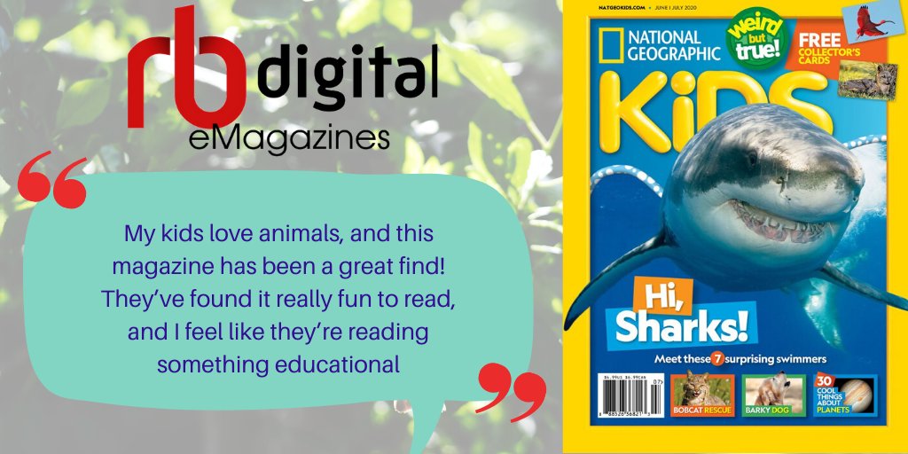 NPTLibraries's tweet photo. We’ve loved all the great feedback we've had on how you’ve been enjoying the free magazines from @RBdigitalUK through NPTLibraries. This borrower has been enjoying National Geographic Kids with their children. Why not get in touch and let us know what it is you’ve been enjoying. https://t.co/dW9YeZOVQz