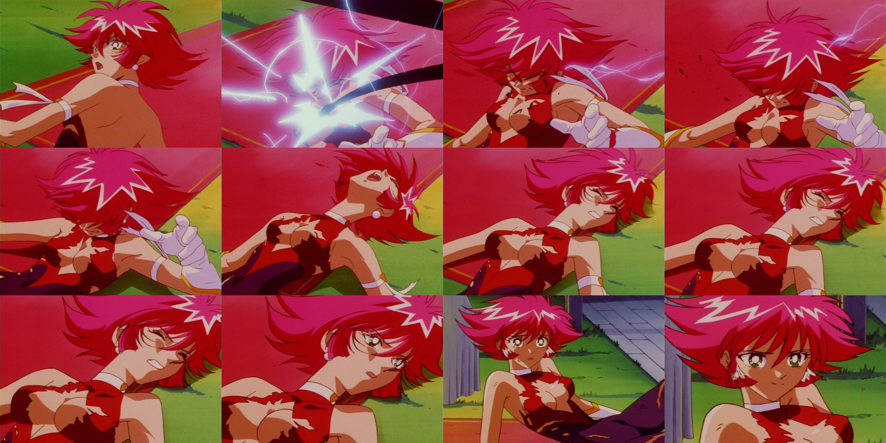 تويتر ピンチシーンセンター على تويتر キューティーハニーｆ ピンチシーン 最終回におけるシーンで 敵の攻撃によりコスが破れてしまうシーン このボロボロ感がかなりいい T Co Eitegeilby