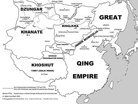 5th Dalai Lama sought help frm his frmer student Galdan Boshugtu Khan of Mongol Dzungar Khanate. Dzungar Army marched on the Ladakh capital Leh in 1684, forcing Ladakh to bend the knee in the Treaty of Tingmosgang which fixed Ladakhi-Tibet border at the Lhari stream near Demchok