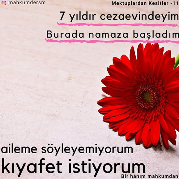 Mahkumder (@mahkumdersm) on Twitter photo Bir hanım mahkumdan..
Cezaevlerinde topluma kazandırılmayı bekleyen, hatasını anlamış ihtiyaç sahiplerini hayata hazırlamak, faydalı bir birey haline gelmeye talip olan kişilere kıyafet gönderebilir veya onlara ulaştırılmasına katkıda bulunabilirsiniz.
instagram.com/p/CAzGotEDc2n/ Bir hanım mahkumdan..
Cezaevlerinde topluma kazandırılmayı bekleyen, hatasını anlamış ihtiyaç sahiplerini hayata hazırlamak, faydalı bir birey haline gelmeye talip olan kişilere kıyafet gönderebilir veya onlara ulaştırılmasına katkıda bulunabilirsiniz.
instagram.com/p/CAzGotEDc2n/