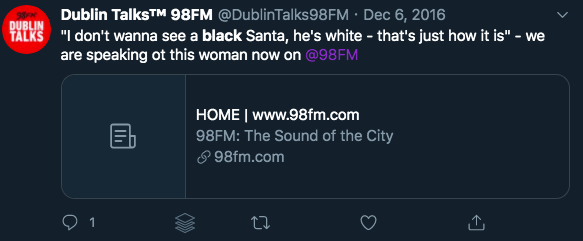 Or these enlightening conversations that take place on 98fm's multiple-award winning show Dublin Talks.It won Gold at the IMROs last year in the 'Current Affairs Programme' category.