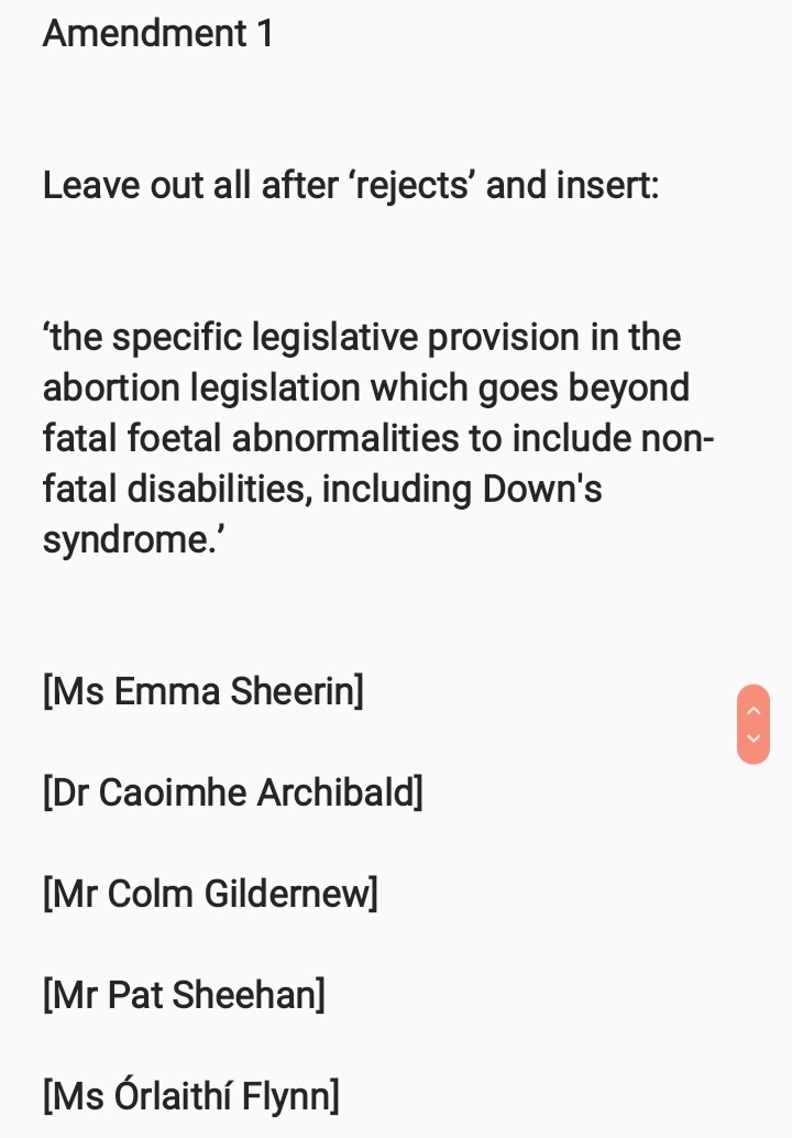   #ABORTION: THREAD Busy wkend &day so far pressing  @sinnfeinireland on their amendment & others on  @duponline motion to be debated tmw. Firstly, this is a motion *not* a legislative amendment - it doesn& #39;t change the law or regs on abortion. However, it is a clear signal of intent.