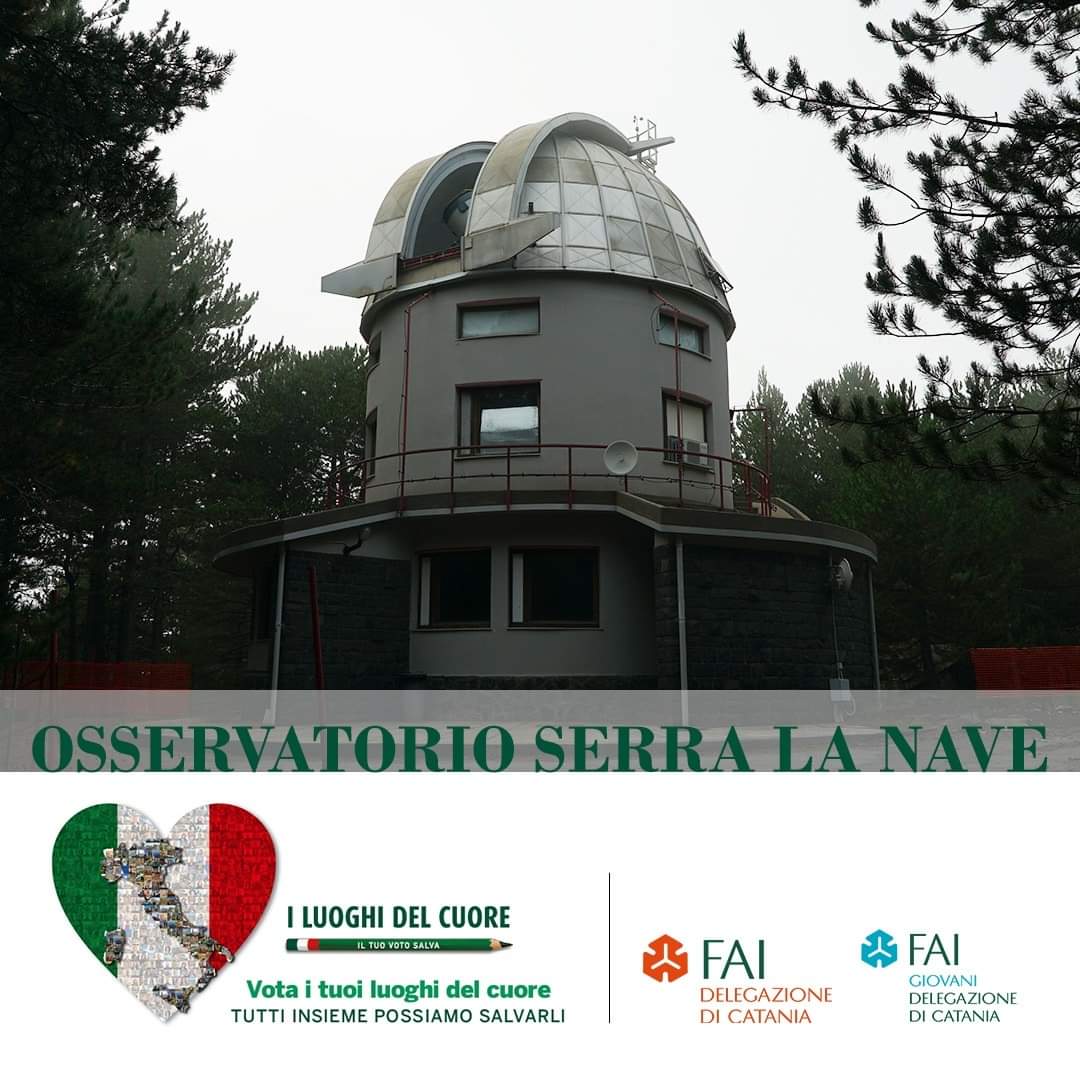 faigiovanict's tweet photo. È trascorso quasi un mese dall'inizio del #censimento de #ILuoghiDelCuore!

Tra i luoghi candidati a #Catania, vi segnaliamo oggi  l'Osservatorio Astrofisico di Serra la Nave che concorre per la speciale #classifica dei luoghi sopra i 600 metri!

Votalo 👉 https://t.co/vp6Z1IcEbD https://t.co/XgdUsBEbGz