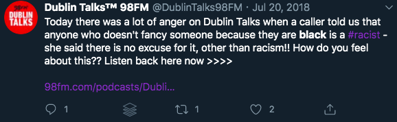 Or these enlightening conversations that take place on 98fm's multiple-award winning show Dublin Talks.It won Gold at the IMROs last year in the 'Current Affairs Programme' category.