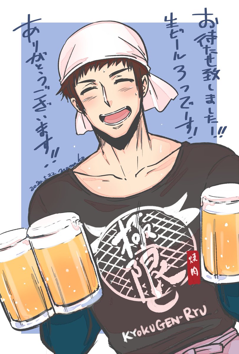 #今月描いた絵を晒そう  
5月に描いた矢吹真吾くんです 