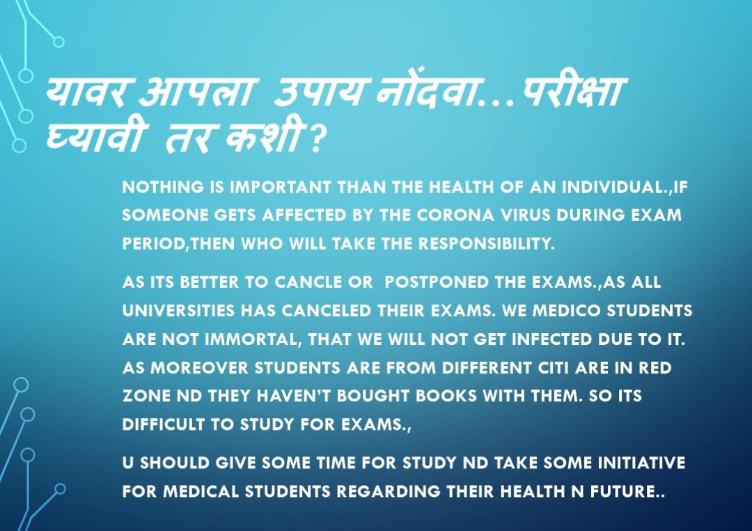 dreamer_awake_'s tweet photo. #cancelmedicalexams 
#cancelmedicalexam 
#UdhavThackeray 
#amitdeshmukh 
#muhsnashik 
@CMOMaharashtra 
@AmitV_Deshmukh https://t.co/5XVApowVkw