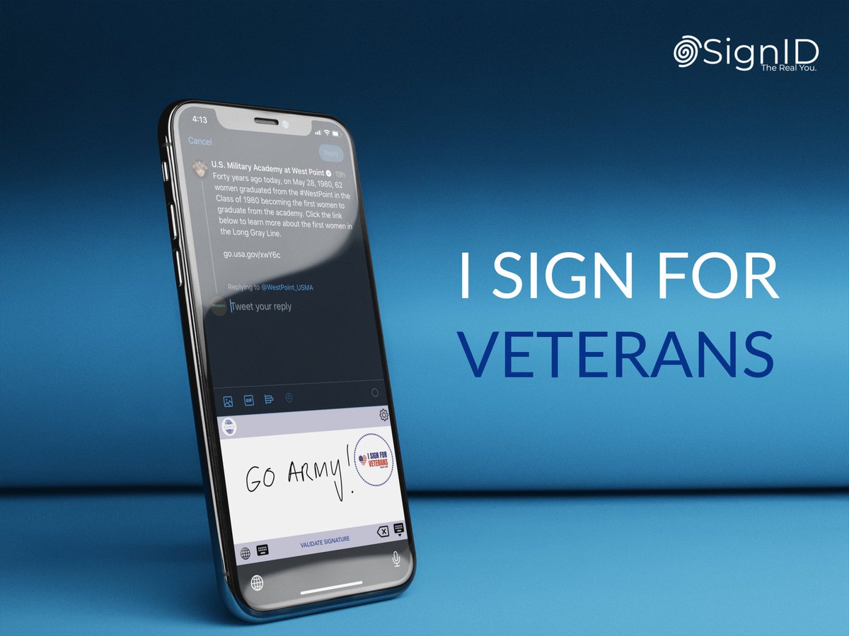 SignidSmart's tweet image. Make your mark for #Veterans with the new #signID signature app signidapp.com/SignId/page/in…