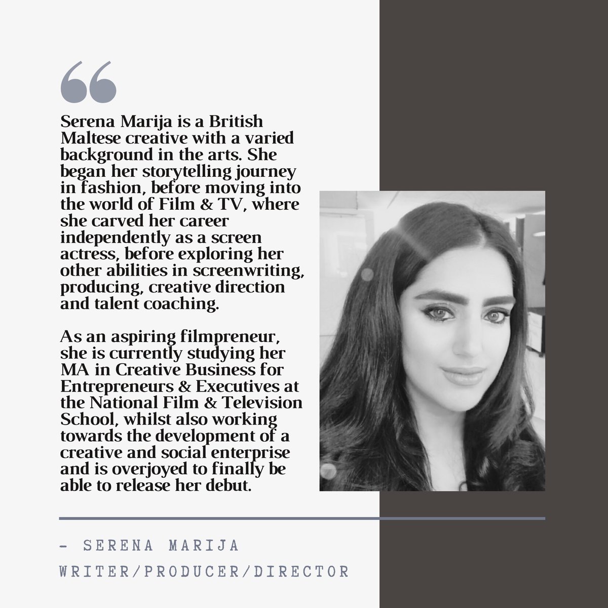 DetacheeFilm's tweet photo. Last but not least, @SerenaCreates is the writer, producer and director, with a very inspiring story behind the making of this film.
#SerenaMarija #Director #Writer #Producer #TheDetachedObserverFilm #ShortFilm #IndieFilm #Animation #ExperimentalFilm #HouseOfFilmUK #FrenchFilm https://t.co/WotkEfSBi2