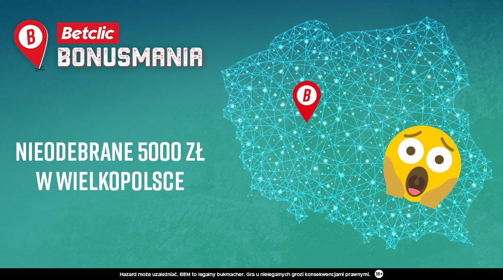 BetclicPolska's tweet photo. Uwaga, uwaga⚠️
Mieszkańcy Poznania i okolic. Ktoś z Was nie odebrał jeszcze bonusu 5000zł z #Bonusmania 😱
Dzwońcie do znajomych, trzeba znaleźć zapominalskiego, nie pozwólmy bonusowi przepaść💪 https://t.co/UwcyB0vP8v