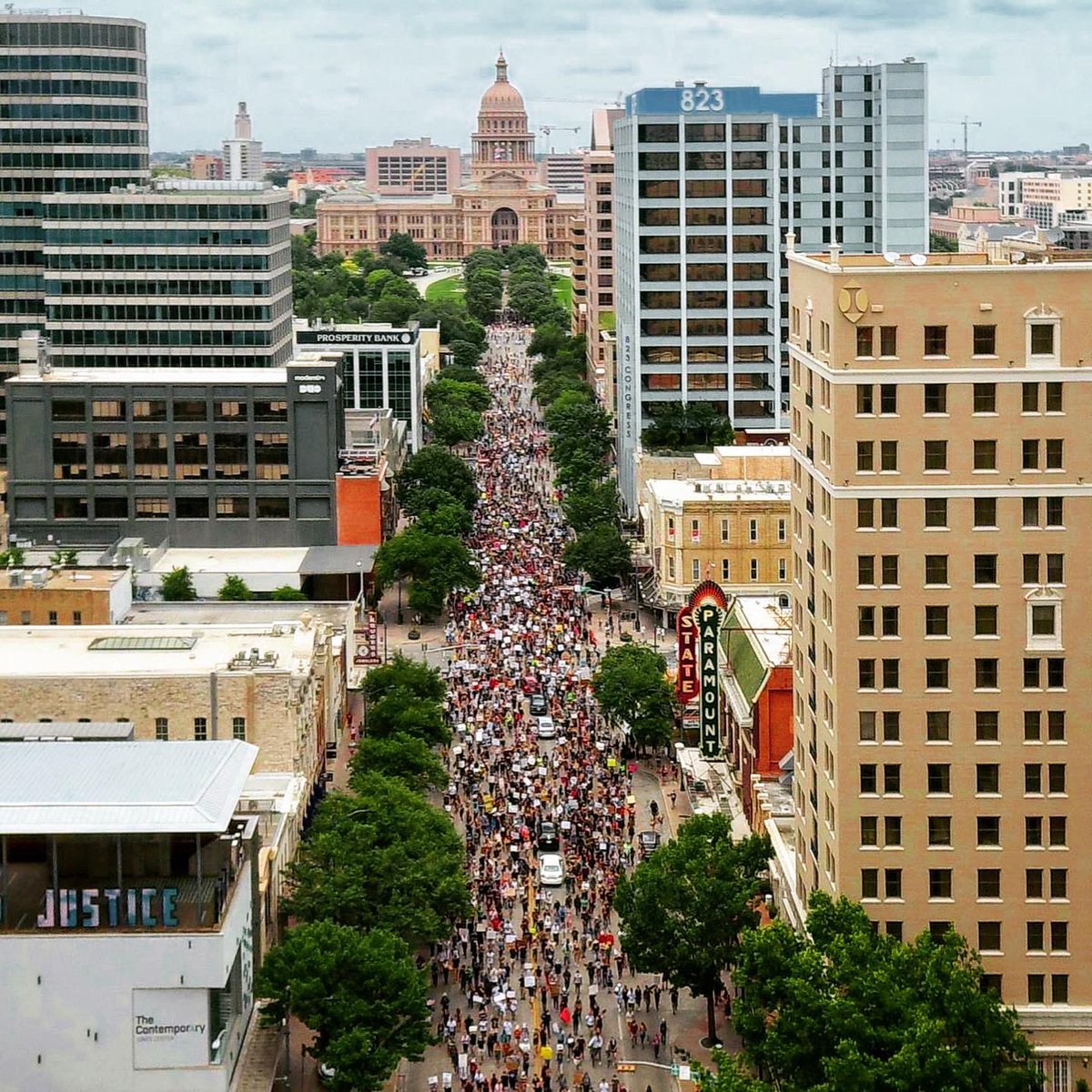 therealweissman's tweet photo. This is in Austin Texas. Time to speak up. Any silence is deafening. This isn’t a political thing it’s a human thing. https://t.co/tHBkhxX8C6