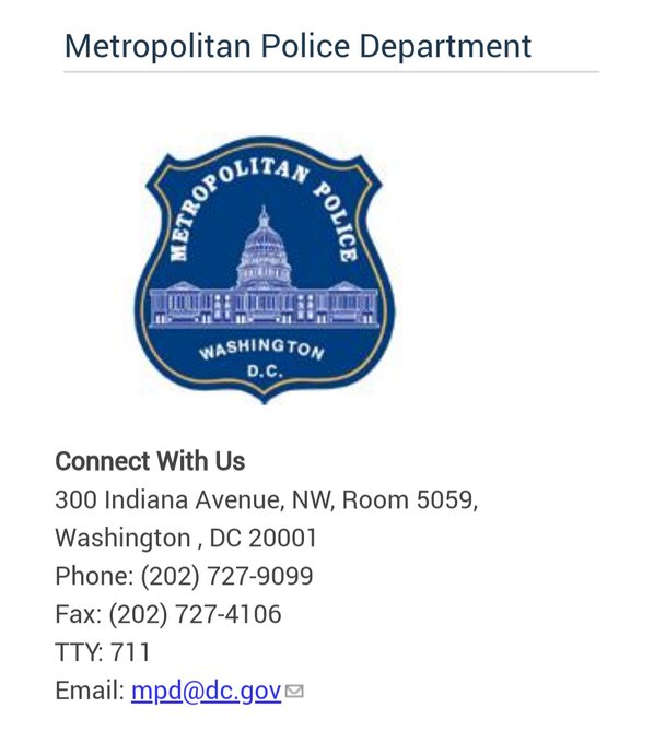 A friend and I both made separate calls to the Metropolitan Police Department of DC, asking for information<a href="/tag/dcblackout"class="tags"><span>#dcblackout</span></a>